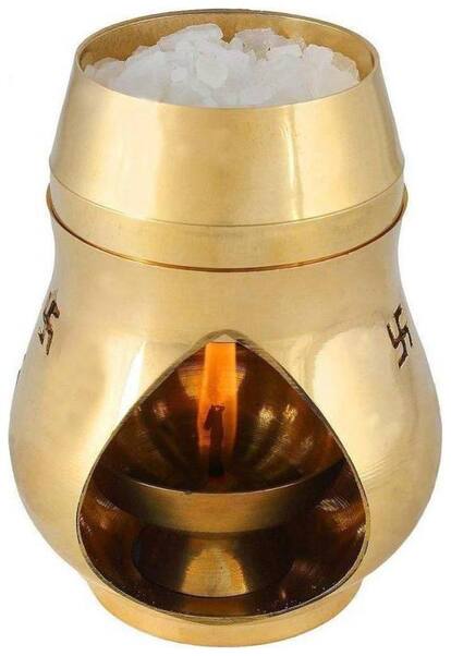 Rolimoli Shri Anand Vastu/Feng Shui Brass Aroma Incense Burner Camphor Lamp;Kapur Lamp/Magic Lamp/Oil Burner/Oil Diffuser