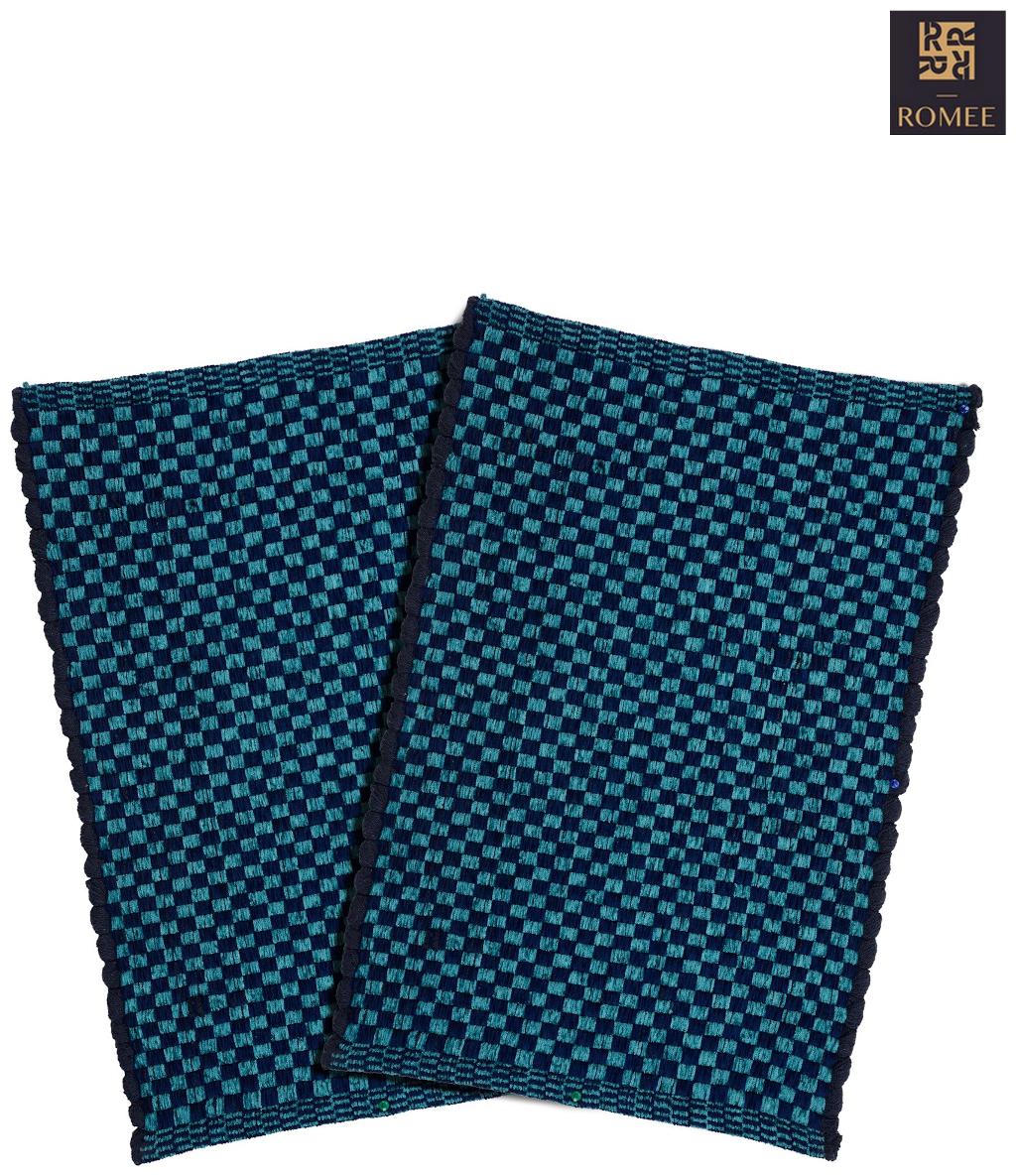

Romee Green Blue Cotton Door Mat for Home 16 x 24 (Set of 2)