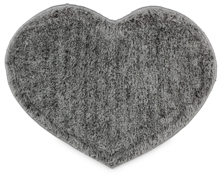 

Romee Heart Shape Polyester Door Mats (Grey) - Pack Of 1