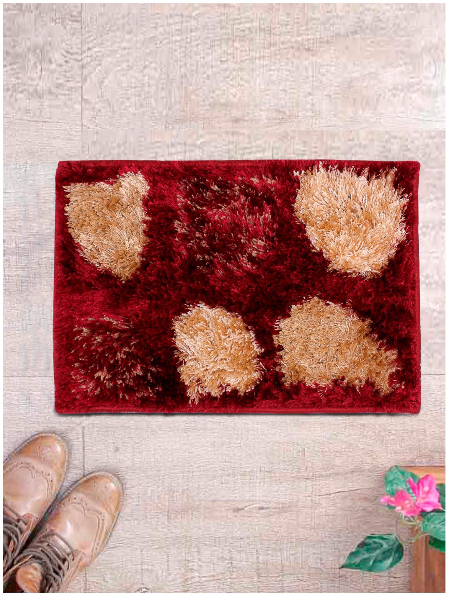 

ROMEE High Quality Polyester Shaggy Doormat - Red Beige