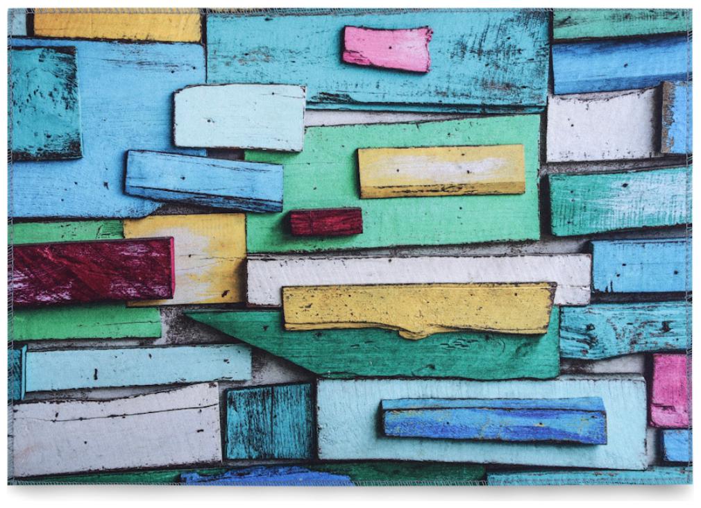 

ROMEE Polyester Regular Rectangular Turquoise 1 Door Mat