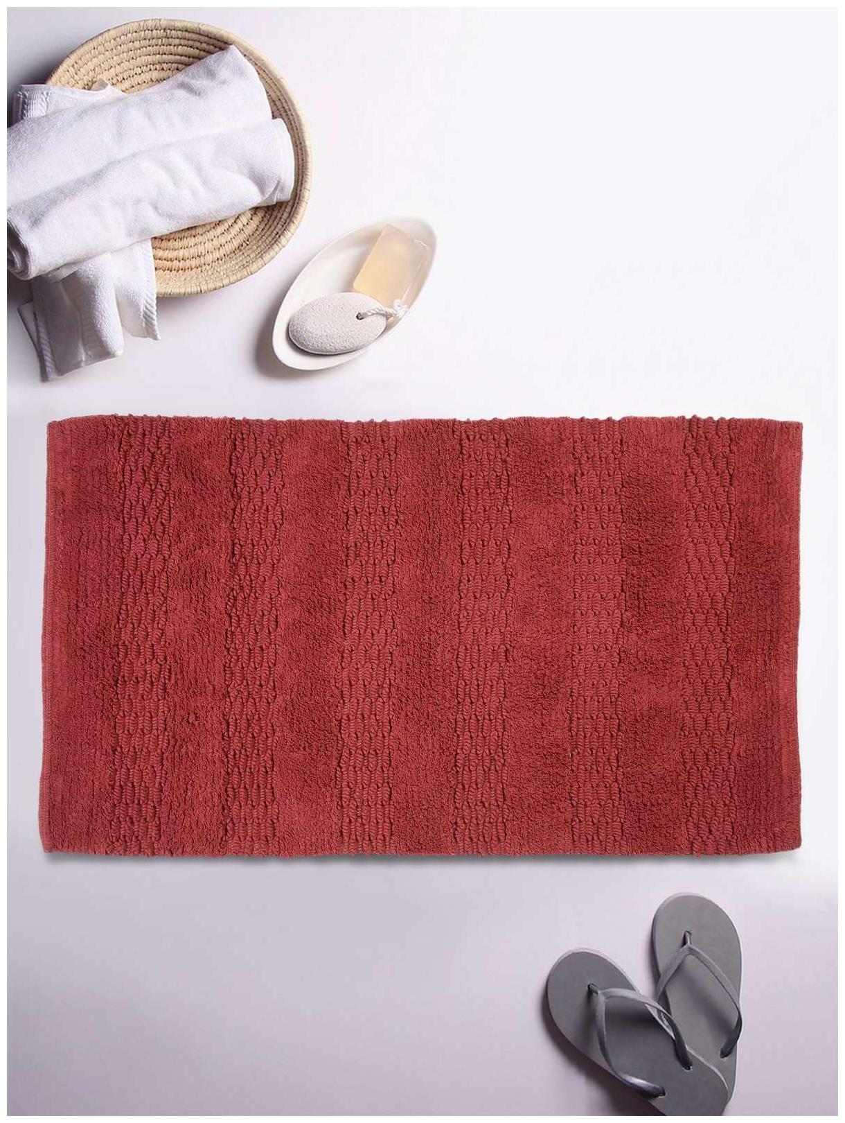 

Romee Red Cotton Bath Mat 50 cm (20 inch) x 80 cm (32 inch) Set of 1