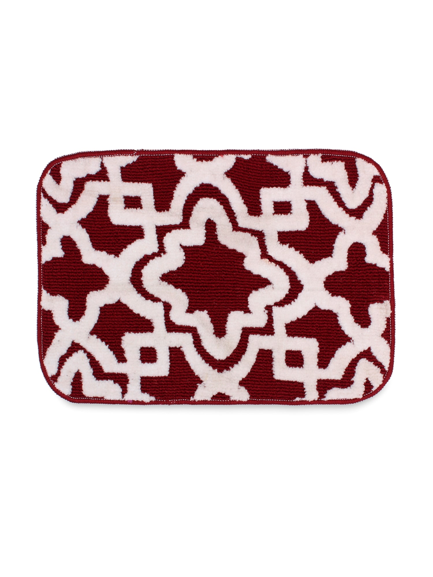 

Romee Soft Polyester Anti Skid Bath Mat for Bathroom - Maroon