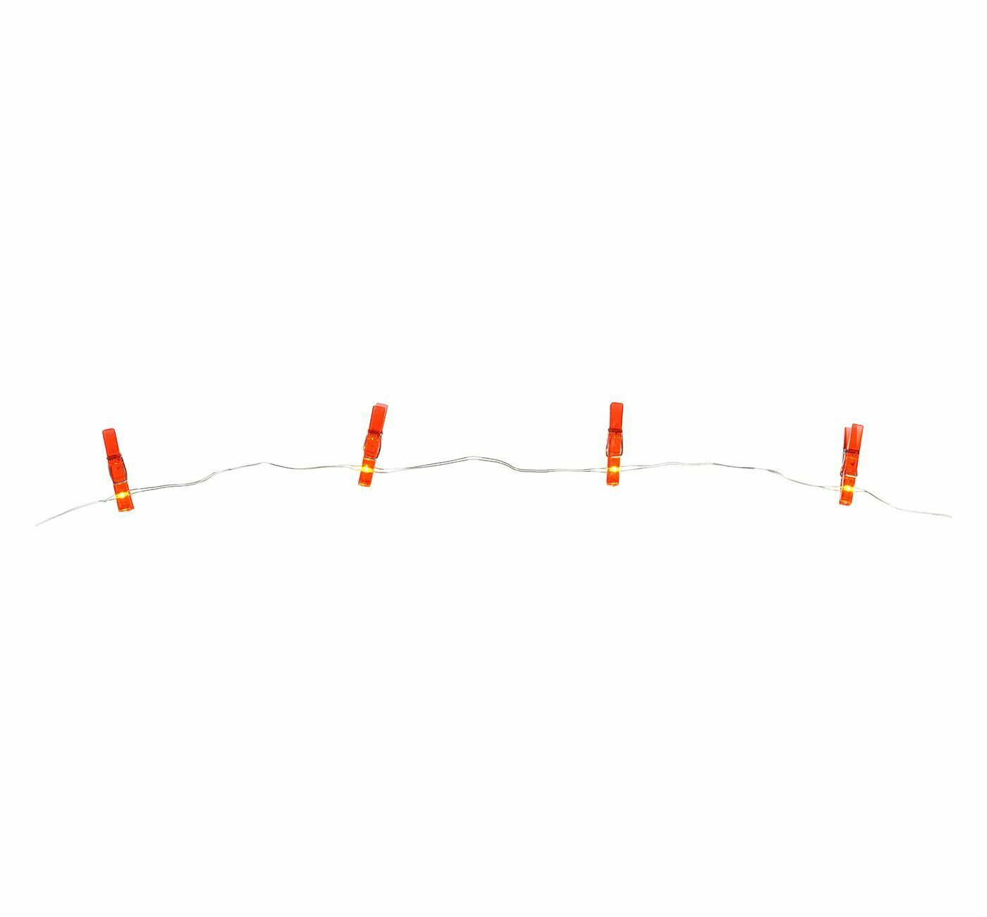 

Room Essentials Red Photo Clips Clothespin Fairy LED String Lights 8ft