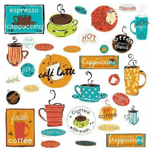 

RoomMates Cafe Peel and Stick Wall Decals Easy To Apply - Just Peel And Stick