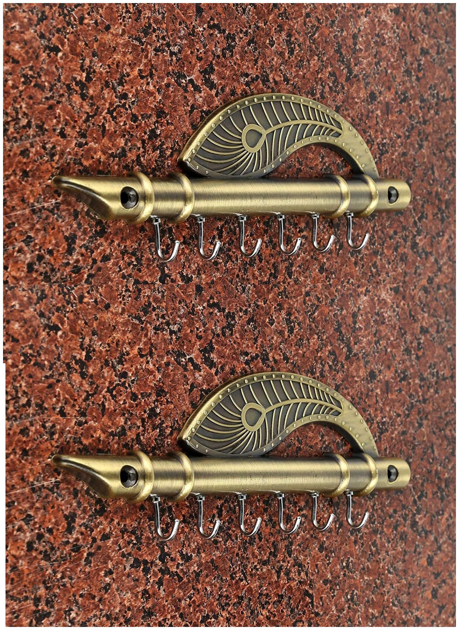 

Roselaef Exclusive Lord Krishna S Flute And Peacock Quills Key Stand Hanger Holder