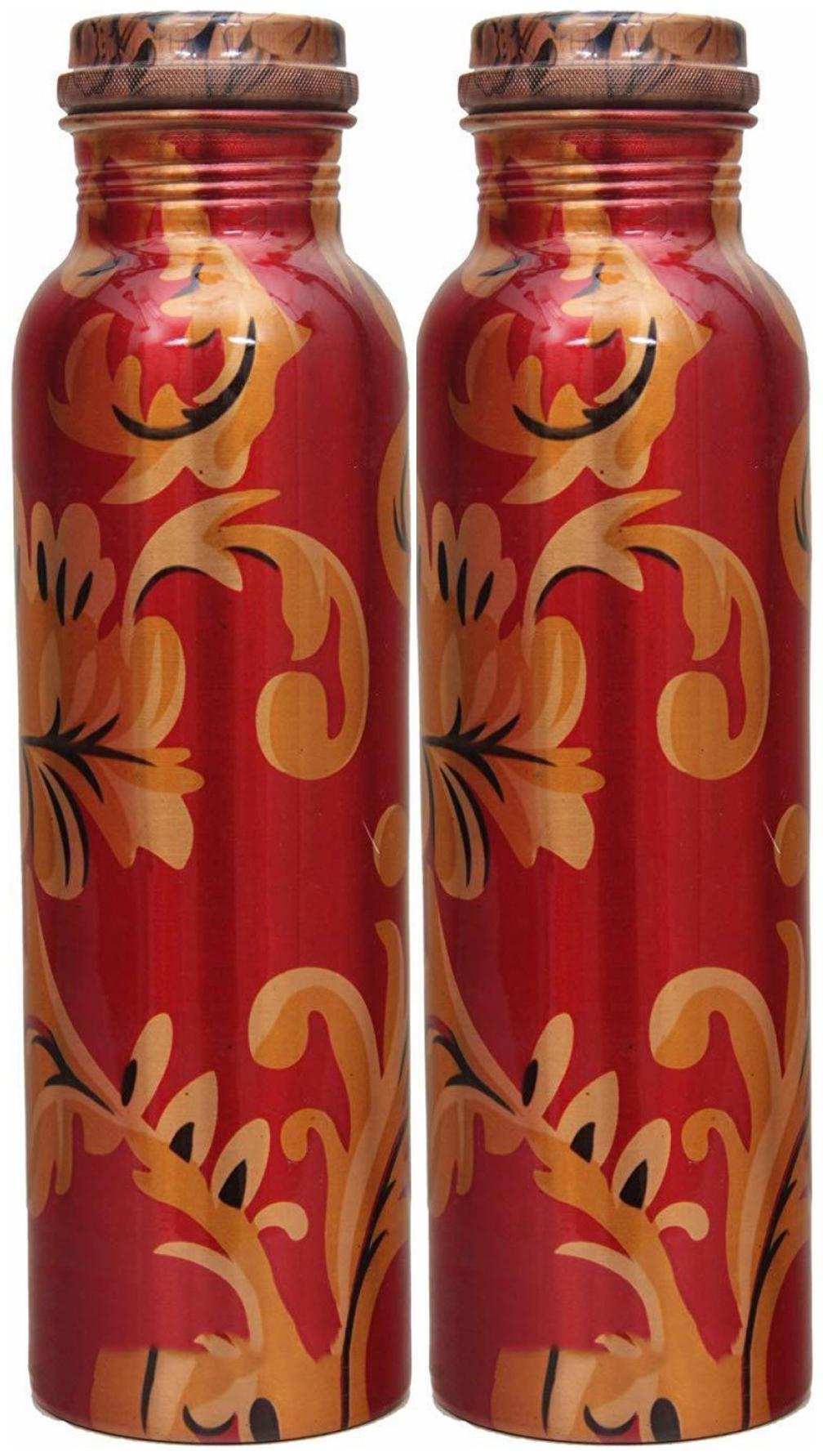 

ROYAL MERCHANT Copper Multi Water Bottle ( 1000 ml Set of 2 )
