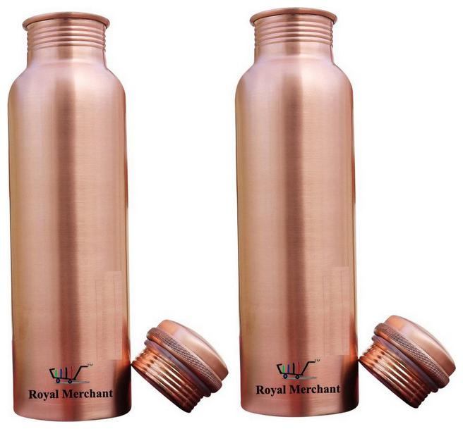 

ROYAL MERCHANT Copper Brown Water Bottle ( 1000 ml Set of 1 )