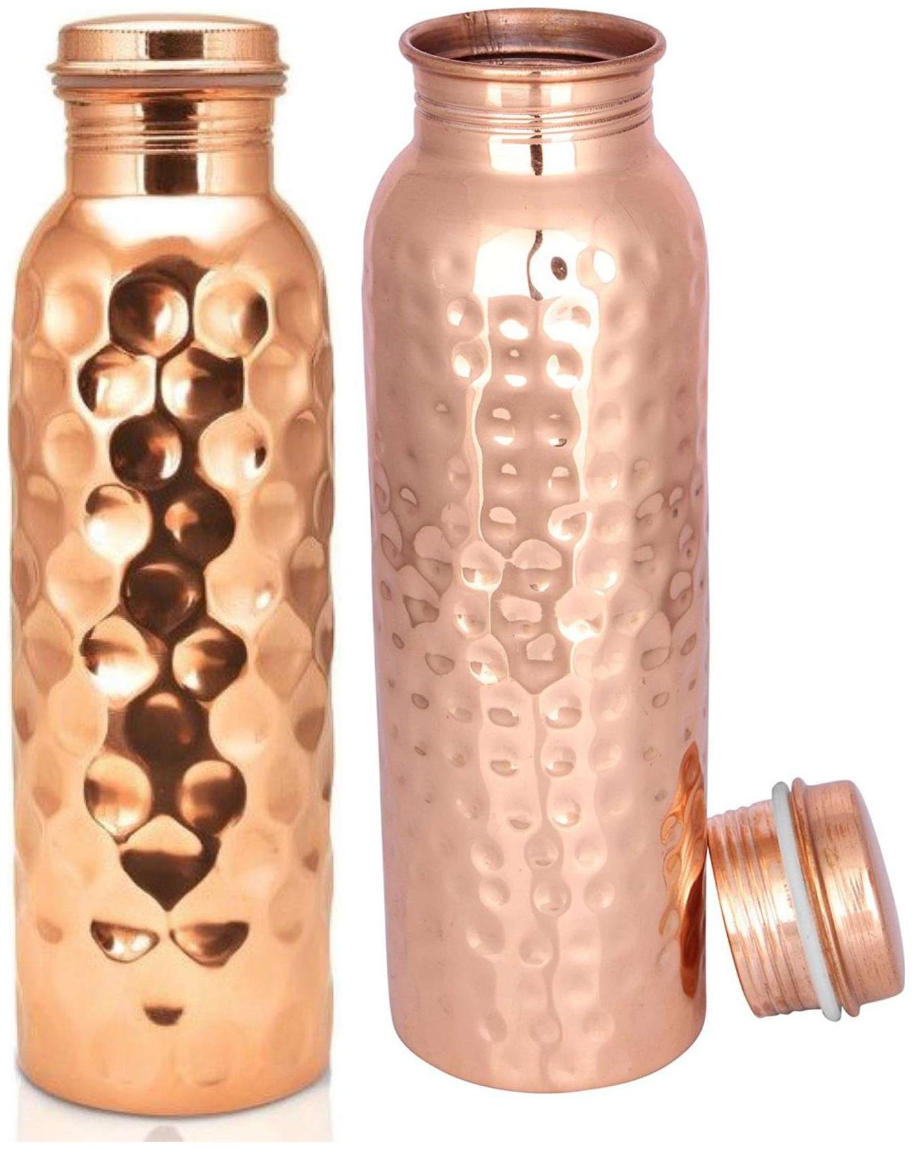 

ROYAL MERCHANT Copper Brown Water Bottle ( 1000 ml Set of 1 )