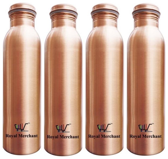

ROYAL MERCHANT Copper Brown Water Bottle ( 1000 ml Set of 4 )