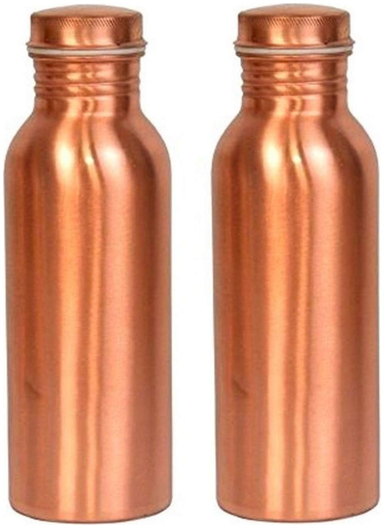 

ROYAL MERCHANT Copper Brown Water Bottle ( 650 ml Set of 2 )