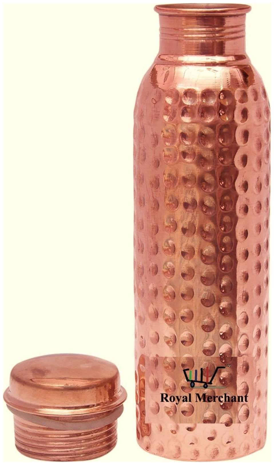 

ROYAL MERCHANT Copper Brown Water Bottle ( 1000 ml Set of 1 )