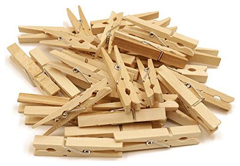 

ROYALDEAL Wooden Clips Bamboo Cloth Pegs for Decoration Art Hanging Pictures Clothes Photographs Light Weight Toys Arts - Set of 20