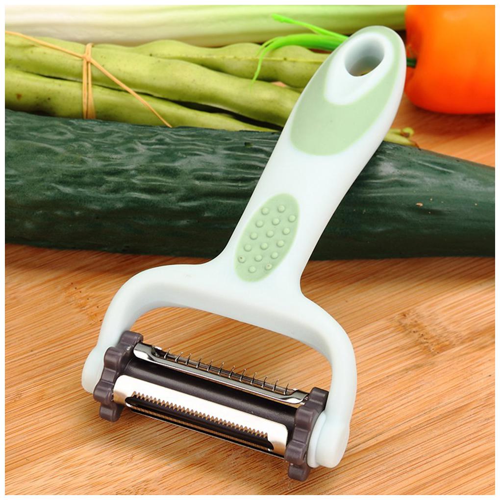 

ROYALDEALSHOP BY BEST QUALITY 3-in-1 Multi-Function Rotatable for Kitchen Fruits Vegetables Peeler Slicer 3 Sharp Food Grade 420 Stainless Steel Blades with Soft Grip (1 pcs)Multicolor