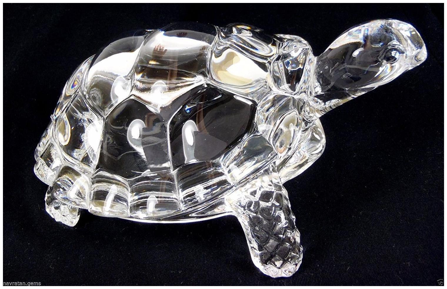 

ROYALDEALSHOP 100 Lightweight Durable Made Glass Turtle (Tortoise) Best Gift for Fulfill Your Wishes and Brings Prosperity Happiness in Your Life