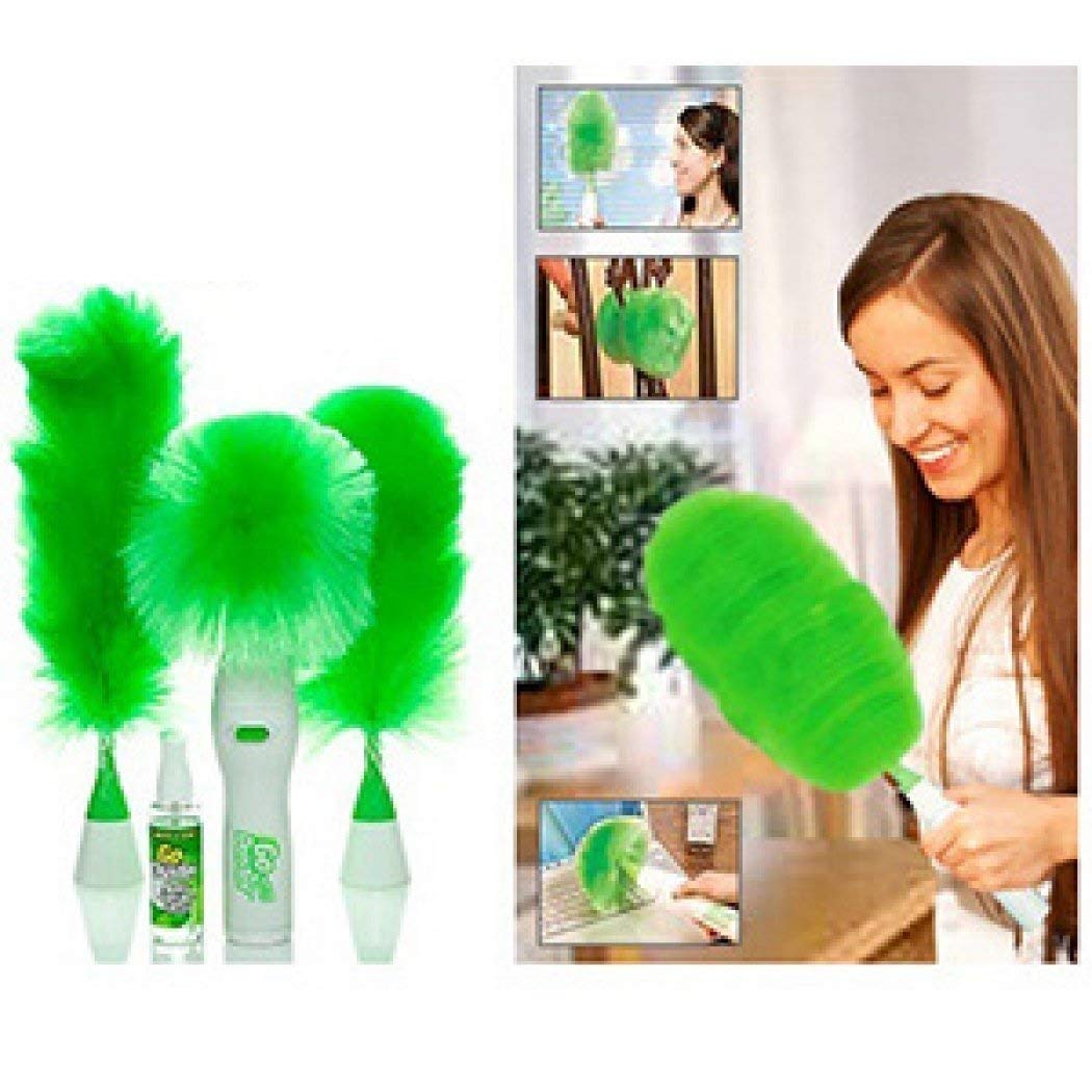 

Royaltail Holding Electric Feather Hand-Held Grabbing Spin Duster with Blinds Dust Cleaning Brush Set for Home Car Furniture