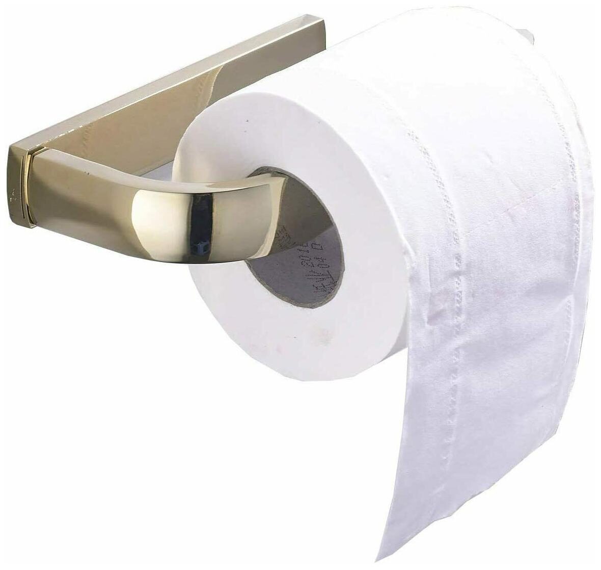 

Rozin Gold Finish Wall Mounted Toilet Roll Paper Single Rail Holder Brass