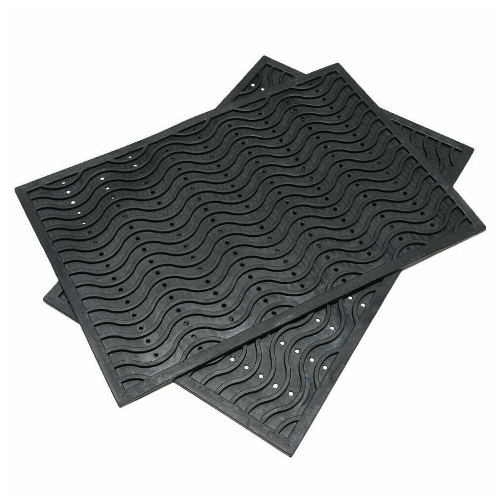 

Rubber-Cal Dura-Scraper Wave Commercial Entrance Mat Black