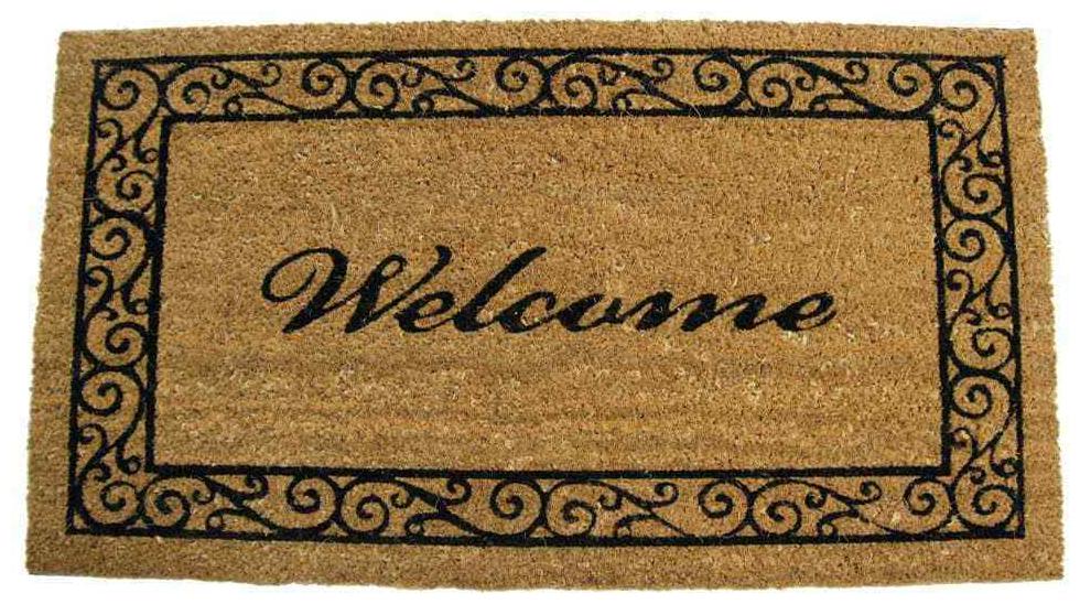 

Rubber-Cal Estate Welcome Mat (18 x 30) Brown Modern Contemporary