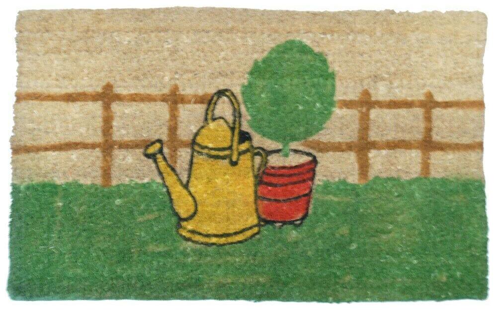 

Rubber-Cal Herb Garden Coir Welcome Doormat (18 x 30) Green