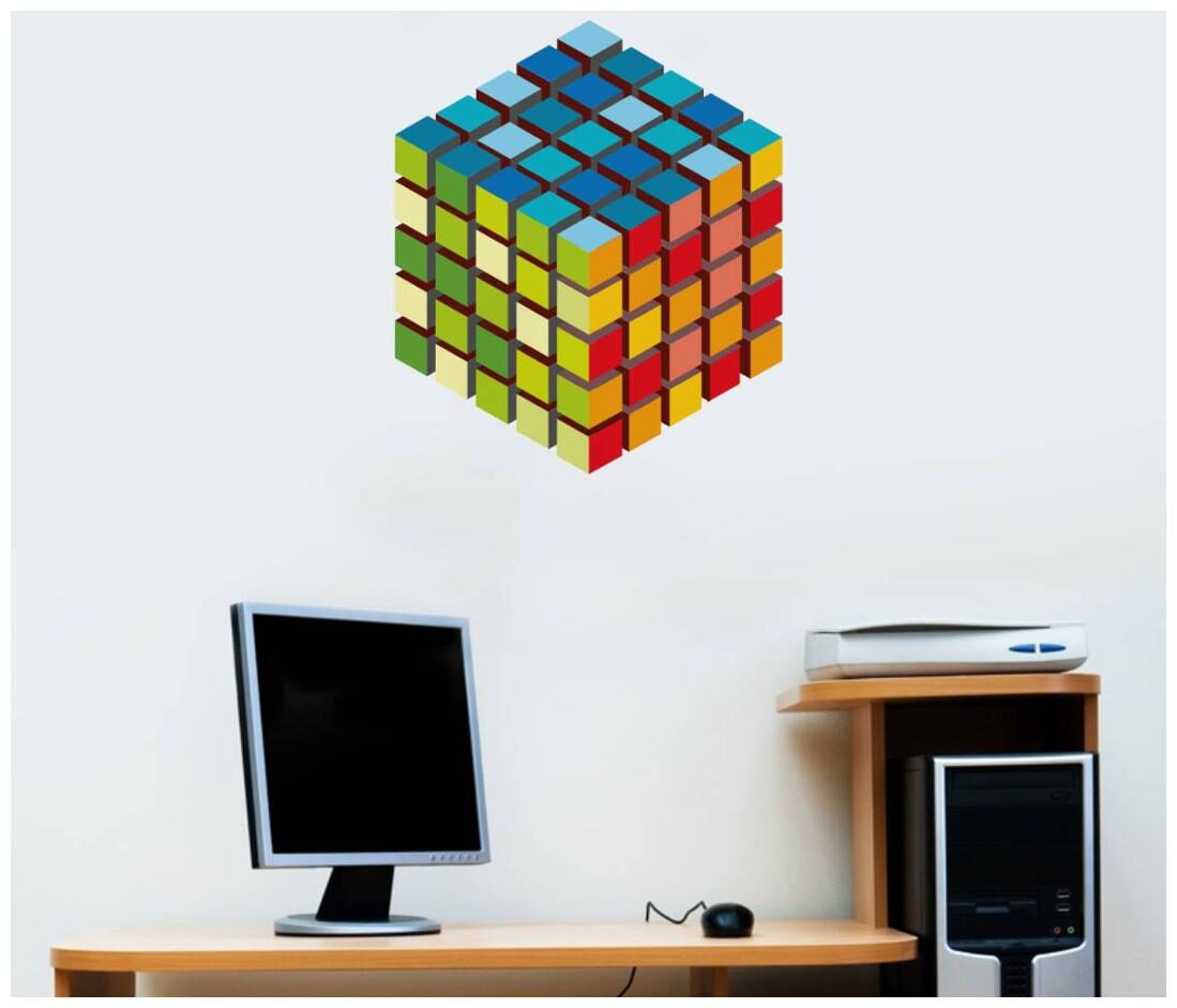 

Rawpockets Wall Stickers Rubik s Cube puzzle Game