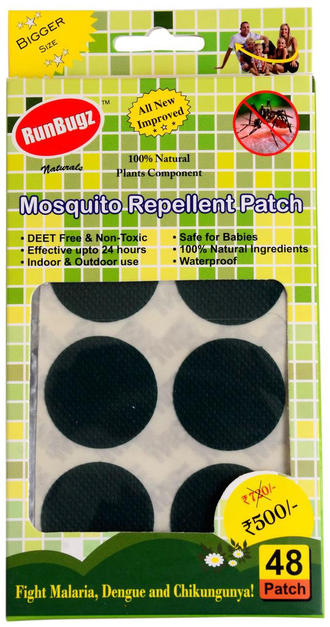 

RunBugz Mosquito Repellent Patches (Pack of 48)-Green
