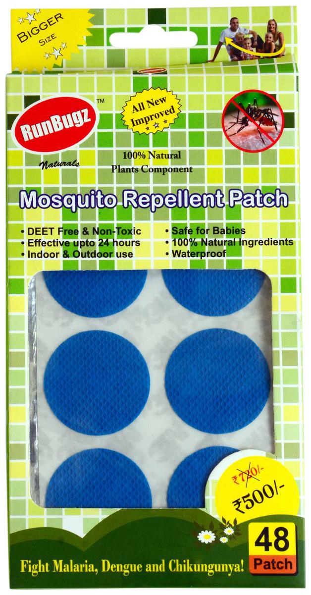 

RunBugz Mosquito Repellent Patches (Pack of 48)-Blue