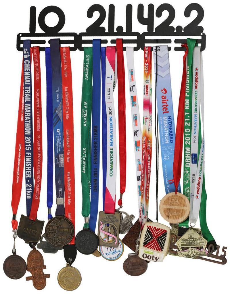 

RUNWYND 10K 21K 42K Medal Hanger - Black