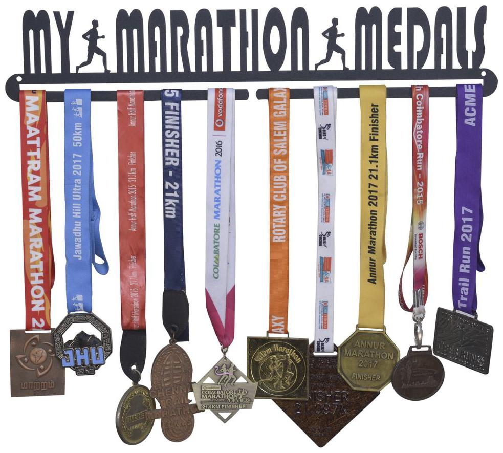 

RUNWYND My Marathon Metal Medal Hanger - Black