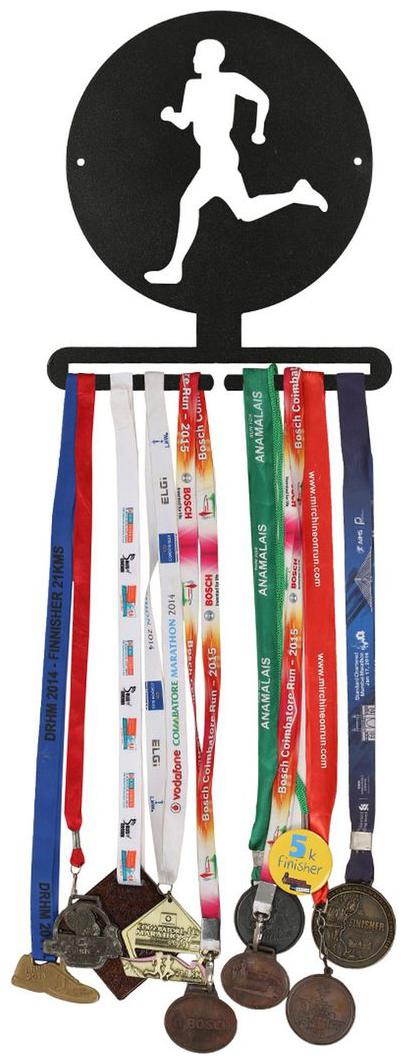 

RUNWYND Runner Art Medal Hanger - Black