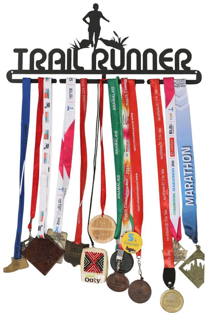 

RUNWYND Trail Runner Medal Hanger - Black