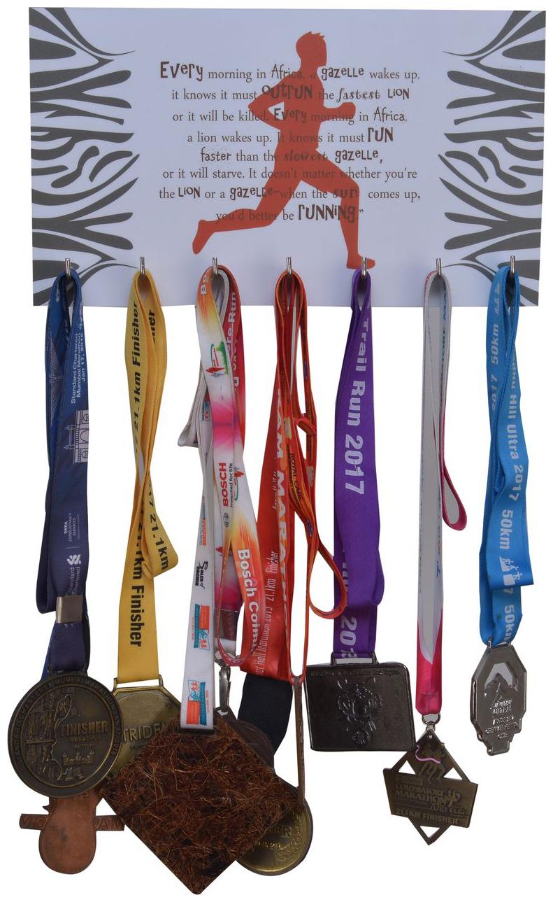 

RUNWYND Zebra Medal Hanger - White