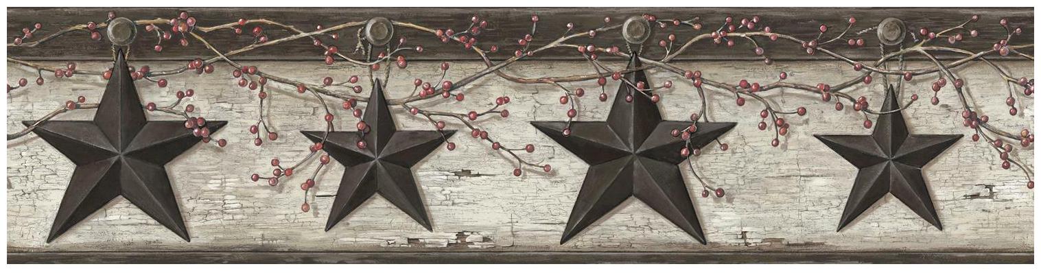 

Rustic Barn Stars -Wallpaper Border by Chespeake