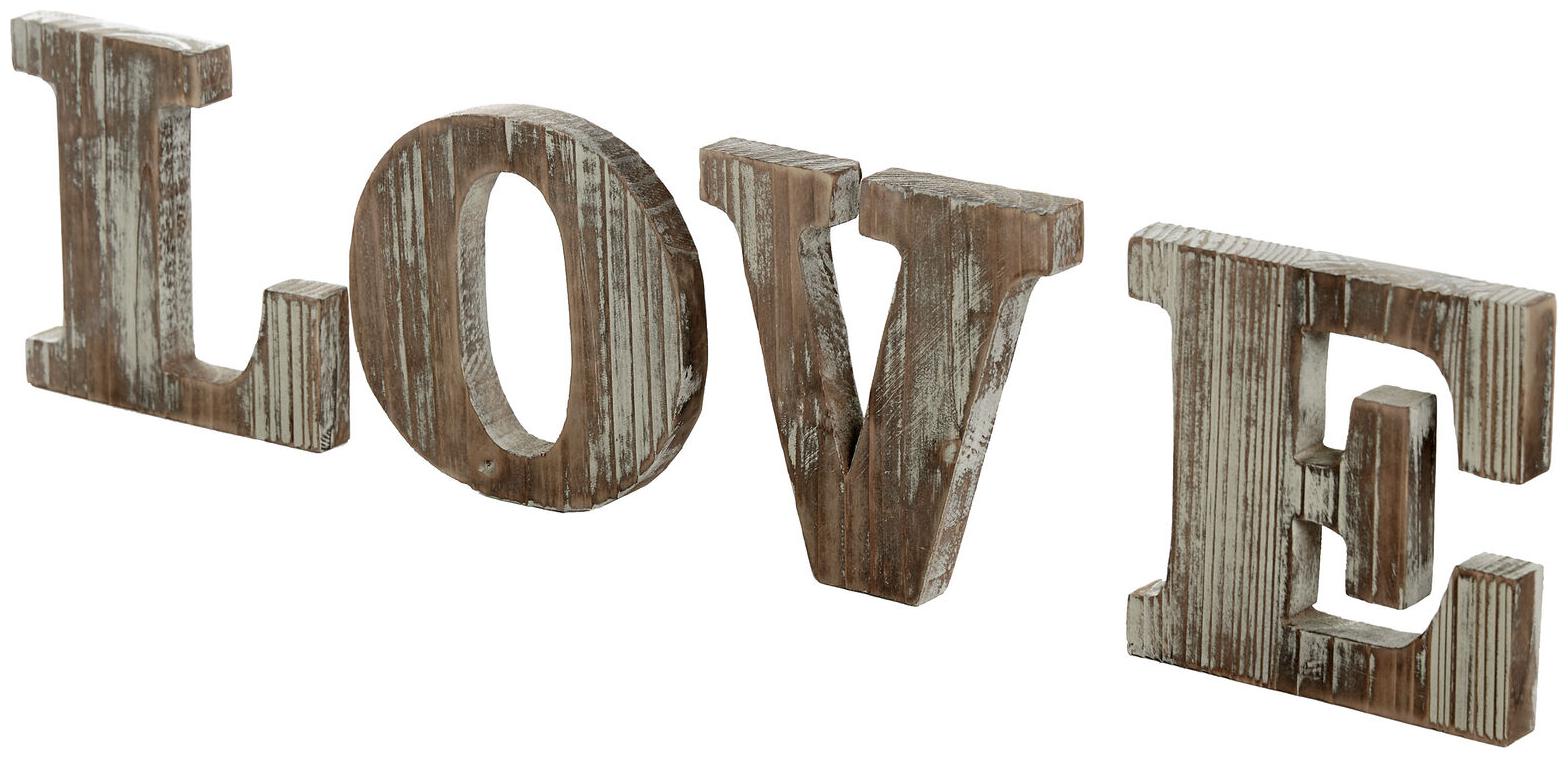 

Rustic Torched Wood Block Cutout Letters Decorative Valentines Love Sign Gift