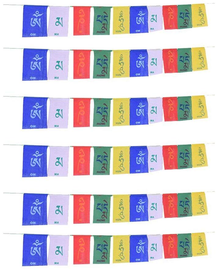 

Ryme Car Decor Hangings Tibetian Flag (Pack Of 6)