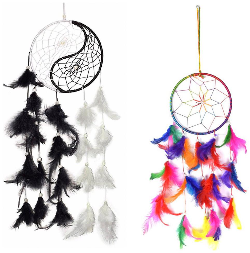 

Ryme Combo Of Ying Yang Dream Catcher Multi Dream catcher 6 inch Attract Positive Dreams