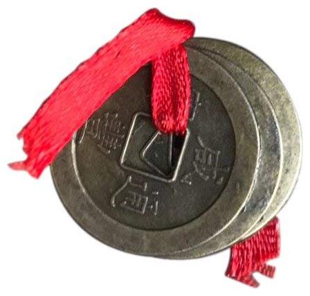 

Ryme Feng Shui Chinese Lucky Charm 3 Coins Set for Money Good Luck