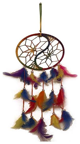 

Ryme Feng Shui Multicolor Yin Yang Dream Catcher for Wall Hanging Decor