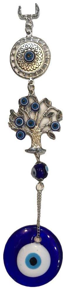 

Ryme Feng Shui Turkish Evil Eye Tree Suraksha Kawach Wall Hanging