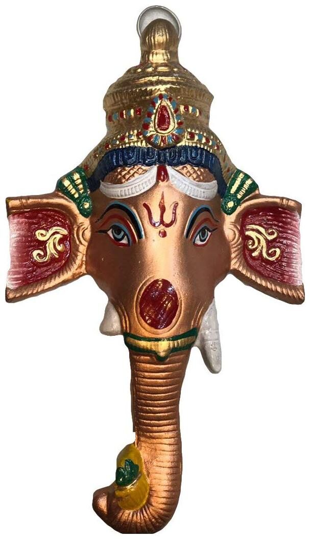 

Ryme Ganesh Idol Right Trunk Ganesha Wall Hanging Decoration - Multicolor