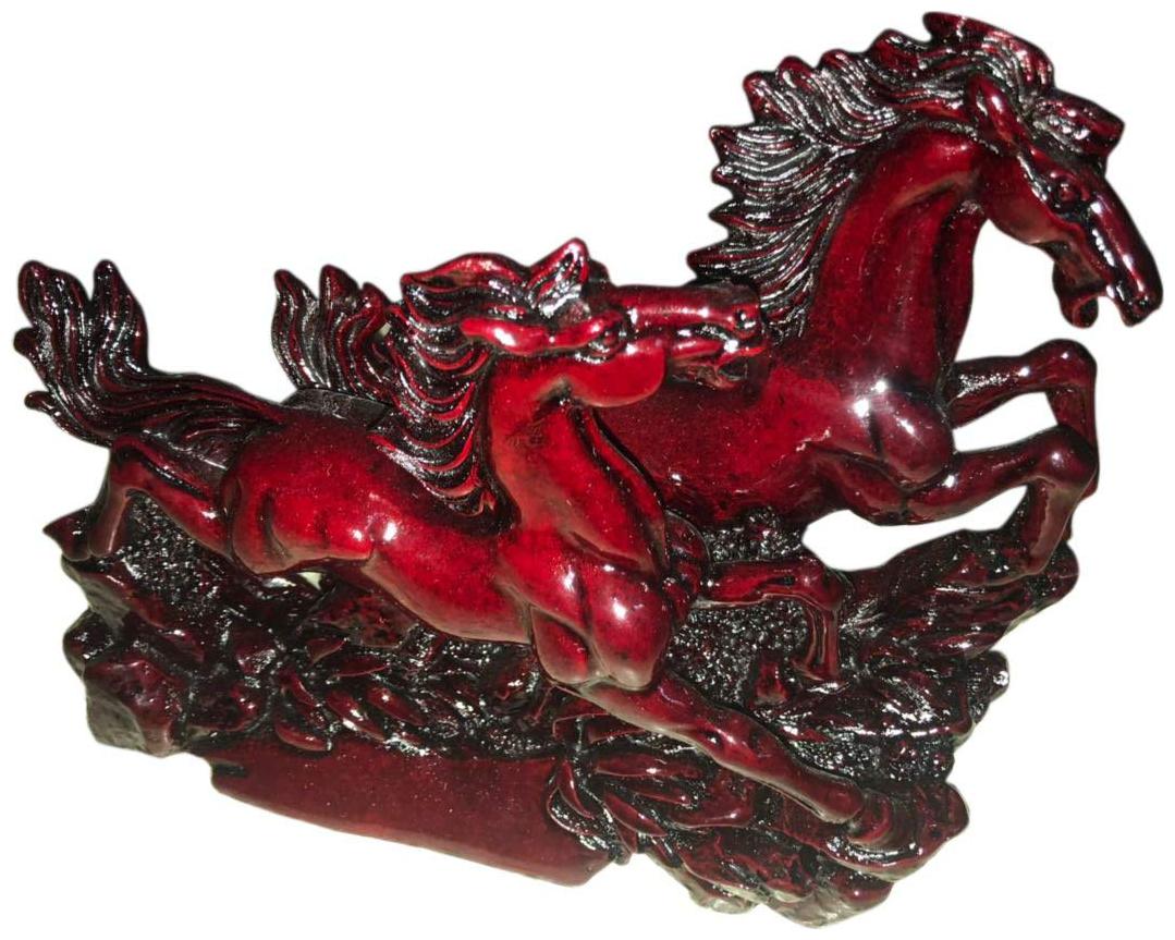 

Ryme Showpiece Red Running Horses for Positive Energy 18 Cm