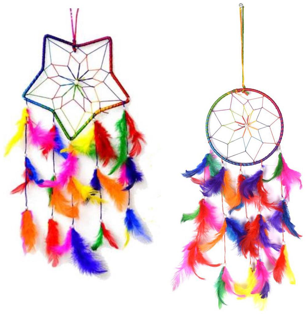 

Ryme Star Shape Dream Catcher Multi Color Dream Catcher for Wall Hanging Attract Positive Dreams Positive Thinking and Protections Dream Catcher Pack of 1 1