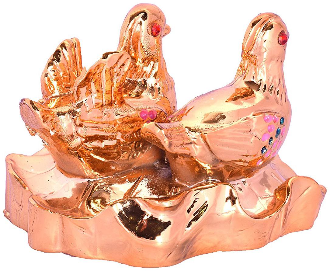 

Ryme Vastu Fengshui Golden Mandarin Ducks on Lotus Leafs For love