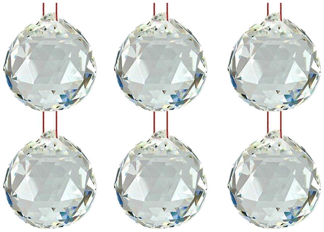 

Ryme vastu fengshui Crystal Ball 40mm for doorhanging car (Pack of 6)