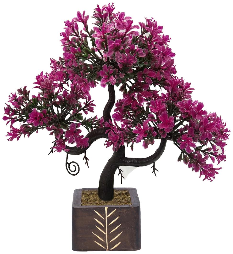 Buy S Shaped Artificial Bonsai Tree with Magenta Leaves Online at Low