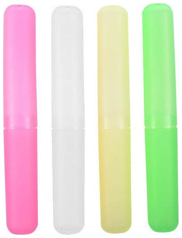 

S4D 4 pcs Travel Toothbrush Case Holder Portable Toothbrush Storage (Random Color)