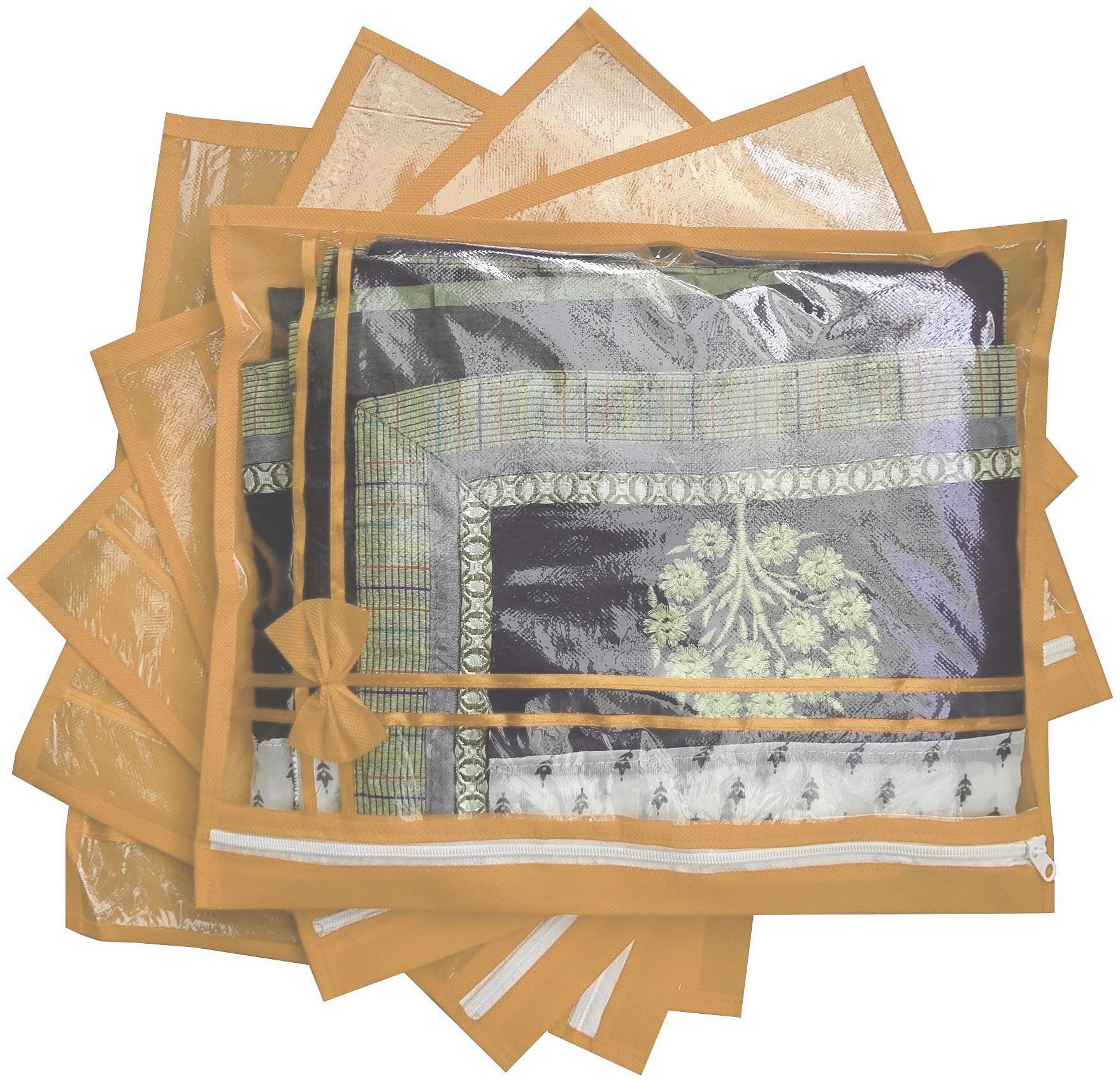 

S4S 5 Piece Non Woven Single Saree Cover (Brown)