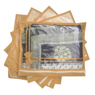 

S4S 5 Piece Non Woven Single Saree Cover (Brown)