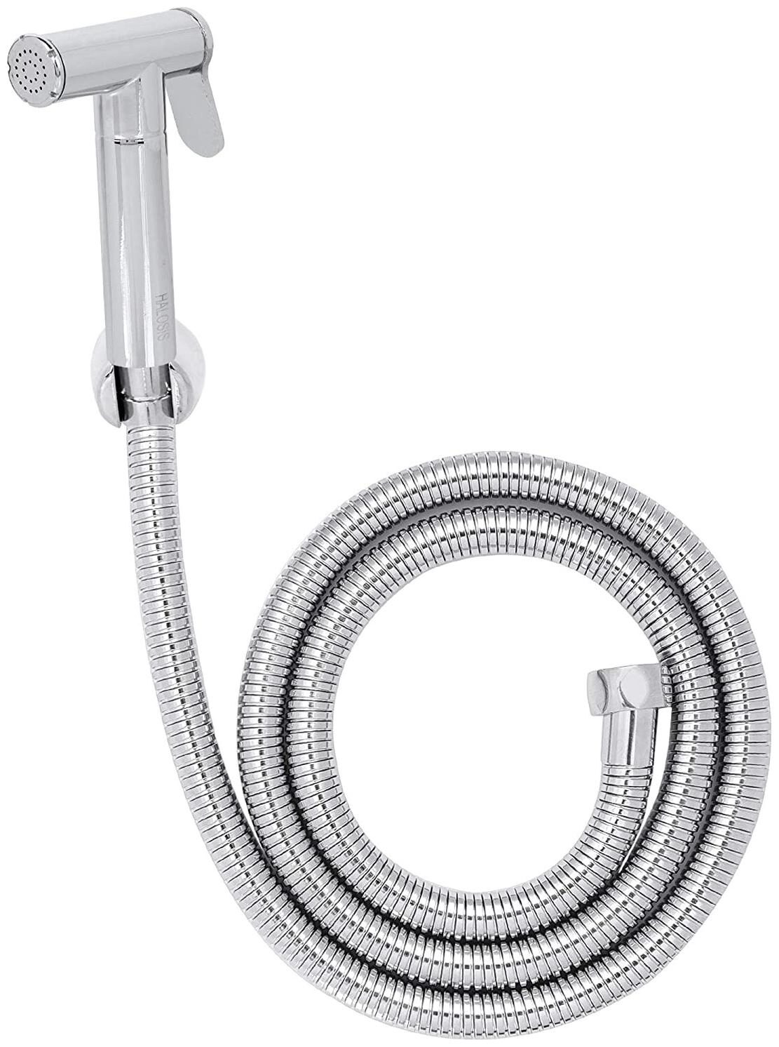 

Saavi (Best Quality) Adam Health Faucet Set (1 Hose 1 2 m Hose SS pipe Fittings Wall Bracket)