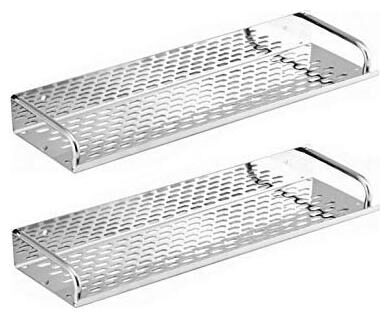 

Salonica Bath over the Mirror Shelves Stainless Steel Sliver Color 16 inch Set of 2